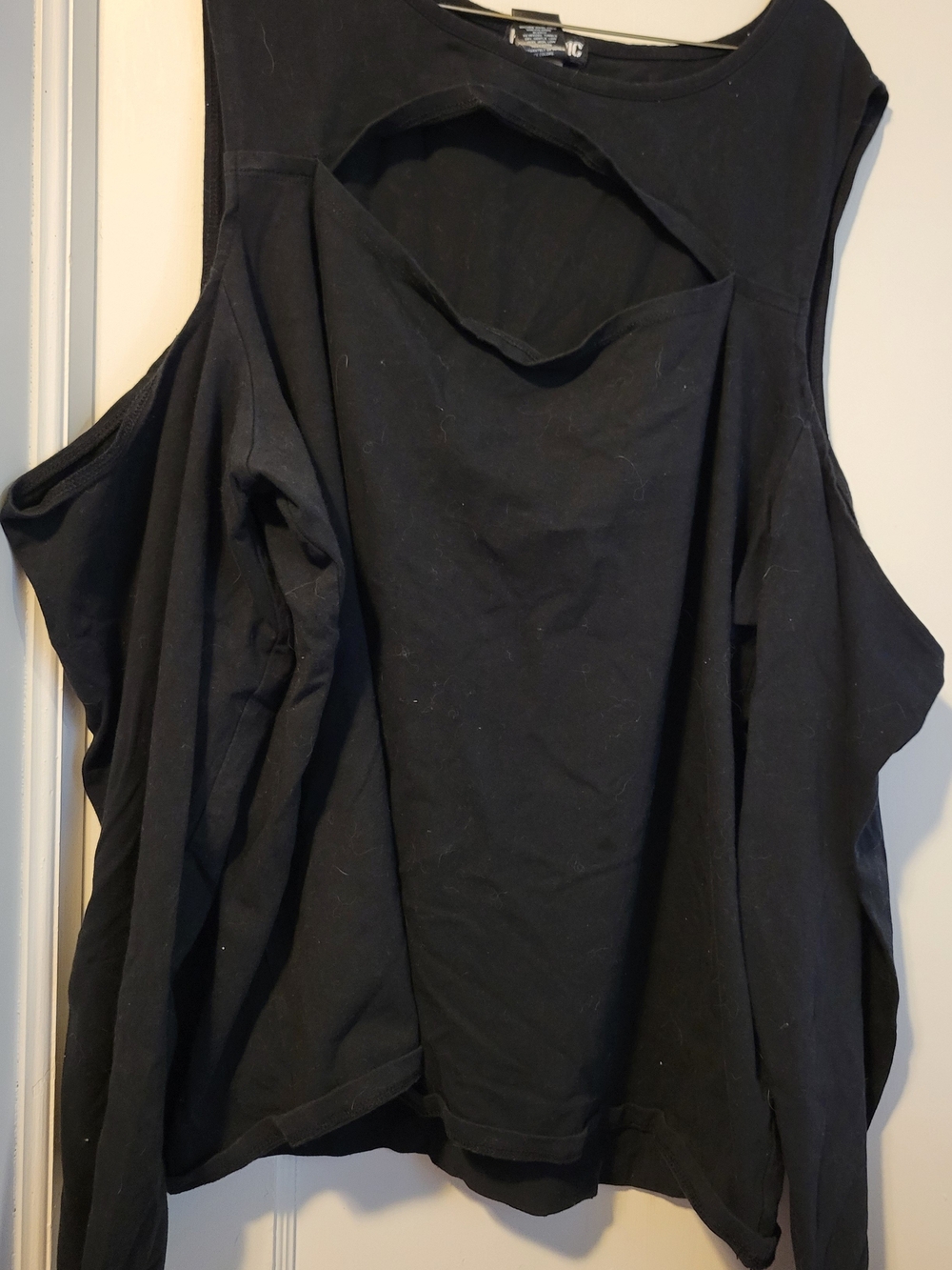 Hot Topic Black Long Sleeve Cutout Top